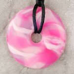 Teething Bling Pendant - Pink Calacite